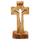 Wood cross in carved olive wood Medjugorje 12x6 cm s1