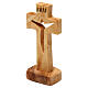 Wood cross in carved olive wood Medjugorje 12x6 cm s2