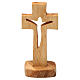 Wood cross in carved olive wood Medjugorje 12x6 cm s3
