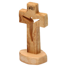 Cross, carved olivewood, Medjugorje, 10x5 cm