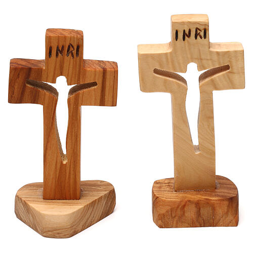 Krzyż drewno oliwne nacięty 10x5 cm z Medziugorie 4