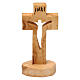 Krzyż drewno oliwne nacięty 10x5 cm z Medziugorie s1