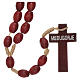 Red wood Medjugorje rosary Chi-Rho s2
