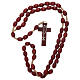 Red wood Medjugorje rosary Chi-Rho s4