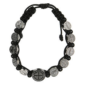 Medjugorje rope bracelet with Saint Benedict's medals