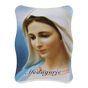 Glass-ceramic picture of Our Lady of Medjugorje 8x6 cm