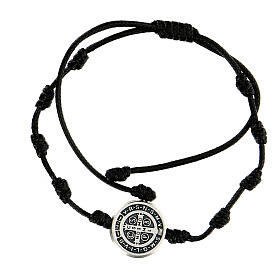Medjugorje bracelet with rope beads and Saint Benedict's medal