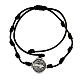 Medjugorje bracelet with rope beads and Saint Benedict's medal s1