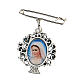 Broach with pendant, Our Lady of Medjugorje and tree of life s1