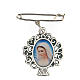 Broach with pendant, Our Lady of Medjugorje and tree of life s3