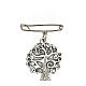 Broach with pendant, Our Lady of Medjugorje and tree of life s4