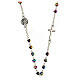 Rosenkranzkette aus Medjugorje mit irisierenden Perlen s6