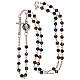 Medjugorje rosary with iridescent beads s4