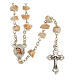 Red Medjugorje stone rosary with metal cross s1
