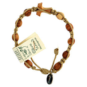 Wood Tau cross bracelet Medjugorje
