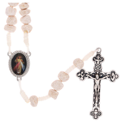 Coroncina della Pace Madonna di Medjugorje pietra bianca 1