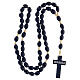 Blue wood Medjugorje rosary Chi-Rho s4
