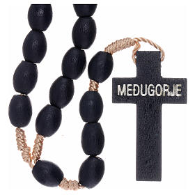 Rosari portarosari Medjugorje: Rosario Medjugorje legno blu XP