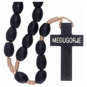 Terços e Porta Terços Nossa Senhora de Medjugorje: Terço Medjugorje madeira azul Chi-Rho