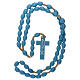 Light blue wood Medjugorje rosary s4