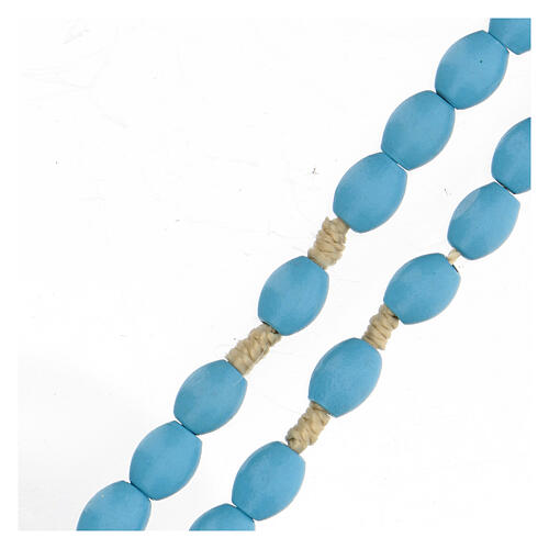 Blue wood rosary Medjugorje 7