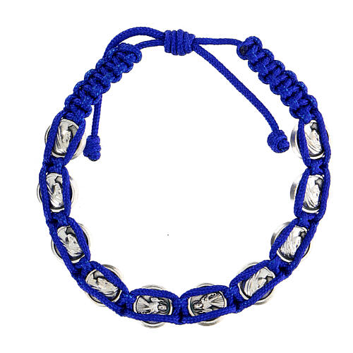 Rope bracelet with enamelled symbols of Medjugorje 2
