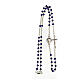Rosary Medjugorje steel blue crystal necklace  s4