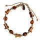 Medjugorje bracelet tau beads crosses turtledove rope s2
