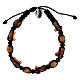 Medjugorje bracelet cross beads black cord s2