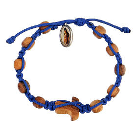 Child bracelet with medal Medjugorje in royal blue rope