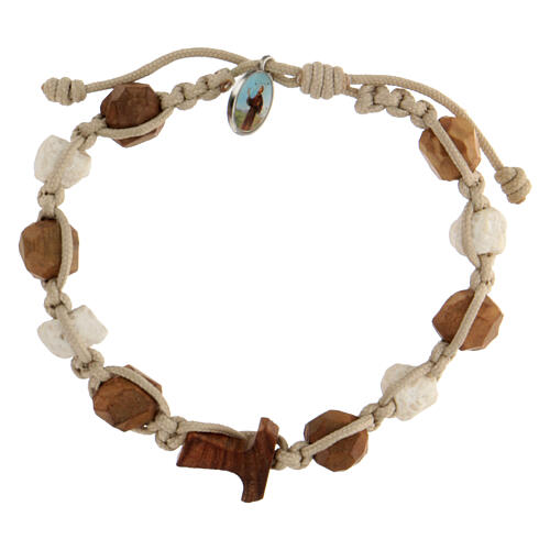 Medjugorje bracelet two-tone blunted beads 1