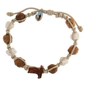 Medjugorje bracelet two-tone rounded beads