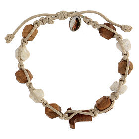 Medjugorje bracelet two-tone rounded beads