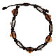 Olive wood bracelet with brown rope Medjugorje s2