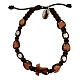 Medjugorje bracelet with brown string structure s2
