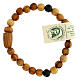 Men's olivewood bracelet for man, Our Lady of Medjugorje s2