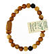 Men's olivewood bracelet for man, Our Lady of Medjugorje s3