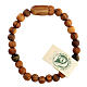 Olivewood bracelet for men, Saint Anthony s2