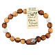 St Anthony bracelet olive wood for women Medjugorje s2