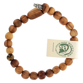 Olivewood bracelet of Saint James Compostela, men's model