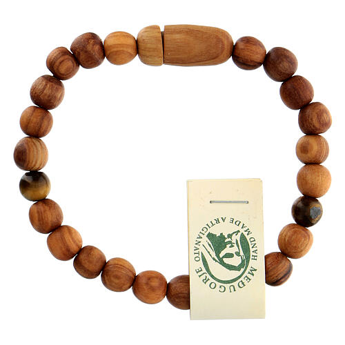 Kreuzigungsarmband Olivenholz Medjugorje Herren 2