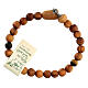 Olivewood bracelet for men with Crucifix s1