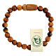 Olivewood bracelet for men with Crucifix s2
