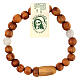 Olivewood bracelet for women with Crucifix s1