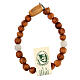 Olivewood bracelet for women with Crucifix s2