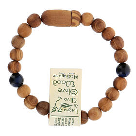 Olivewood bracelet of Saint Benedict, for women