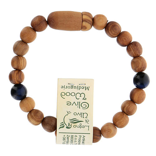 Olivewood bracelet of Saint Benedict, for women 2