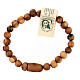 Olivewood men's bracelet of Saints Francis and Clare s1