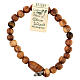 Olivewood men's bracelet of Saints Francis and Clare s2