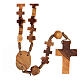 Olivewood rosary with cross-shaped beads and Our Lady of Medjugorje s2